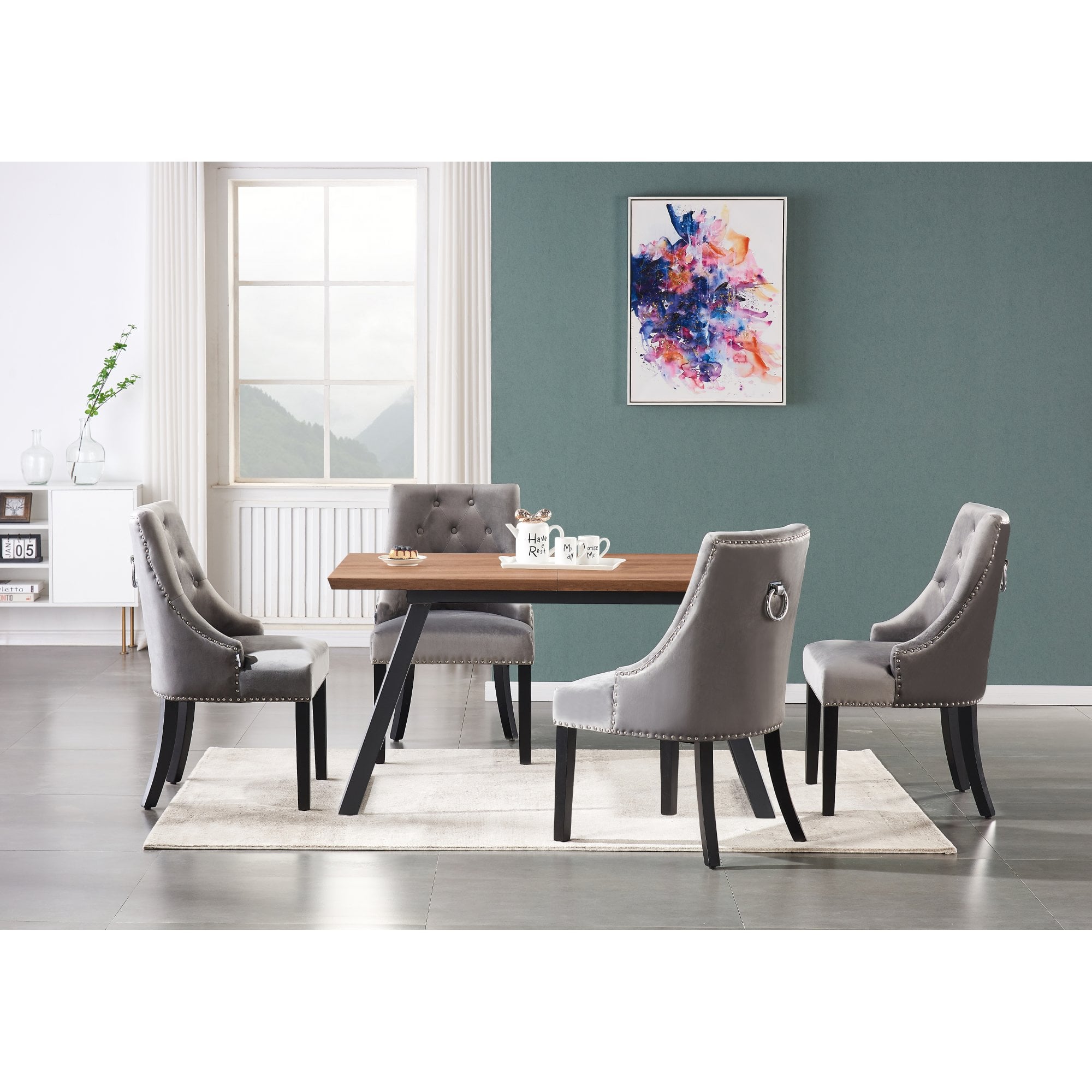Toga Lux Dining Set | a Brown Table and Set of 4 Chairs