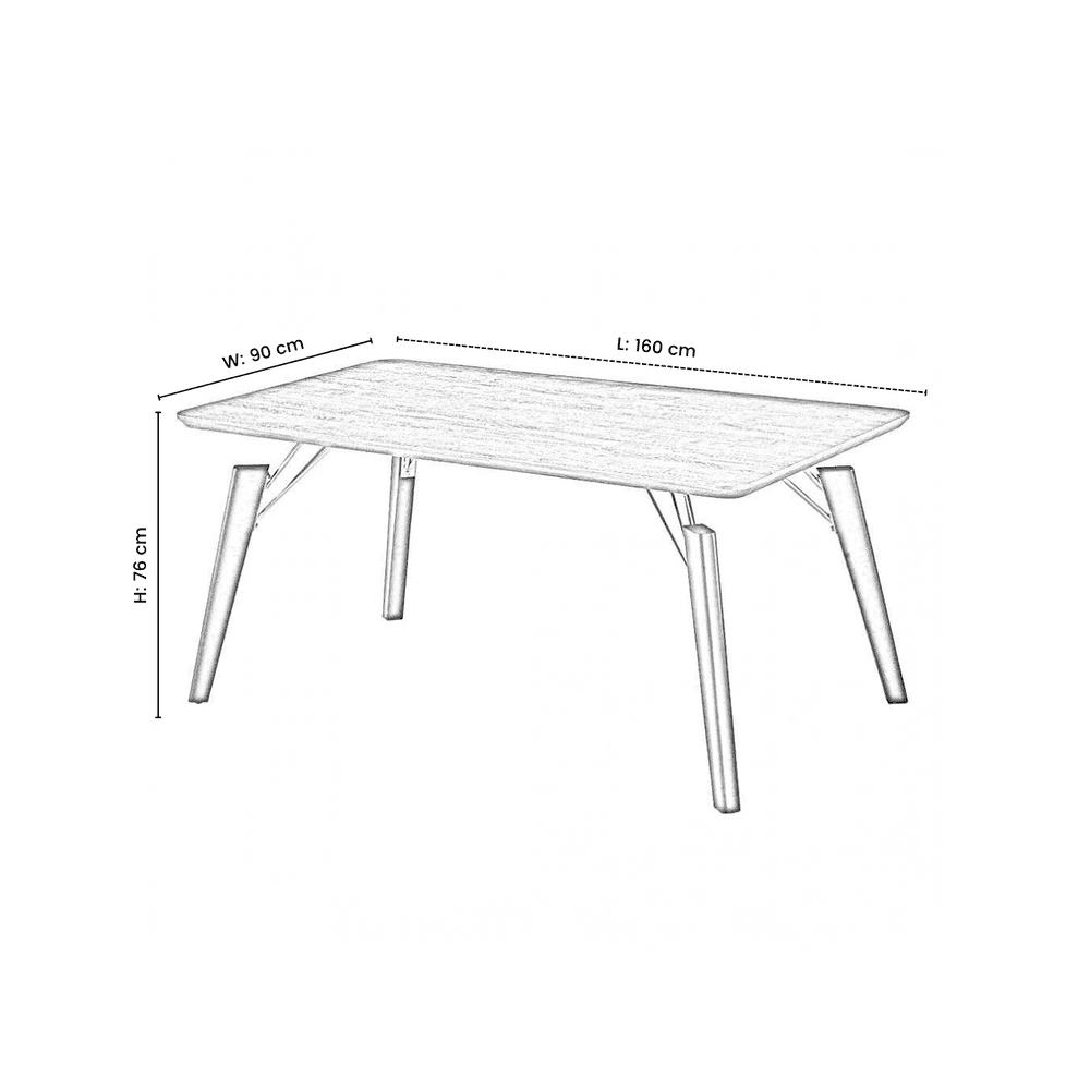 Cosmo Lux Dining Set | a Walnut Table and Set of 6 Chairs