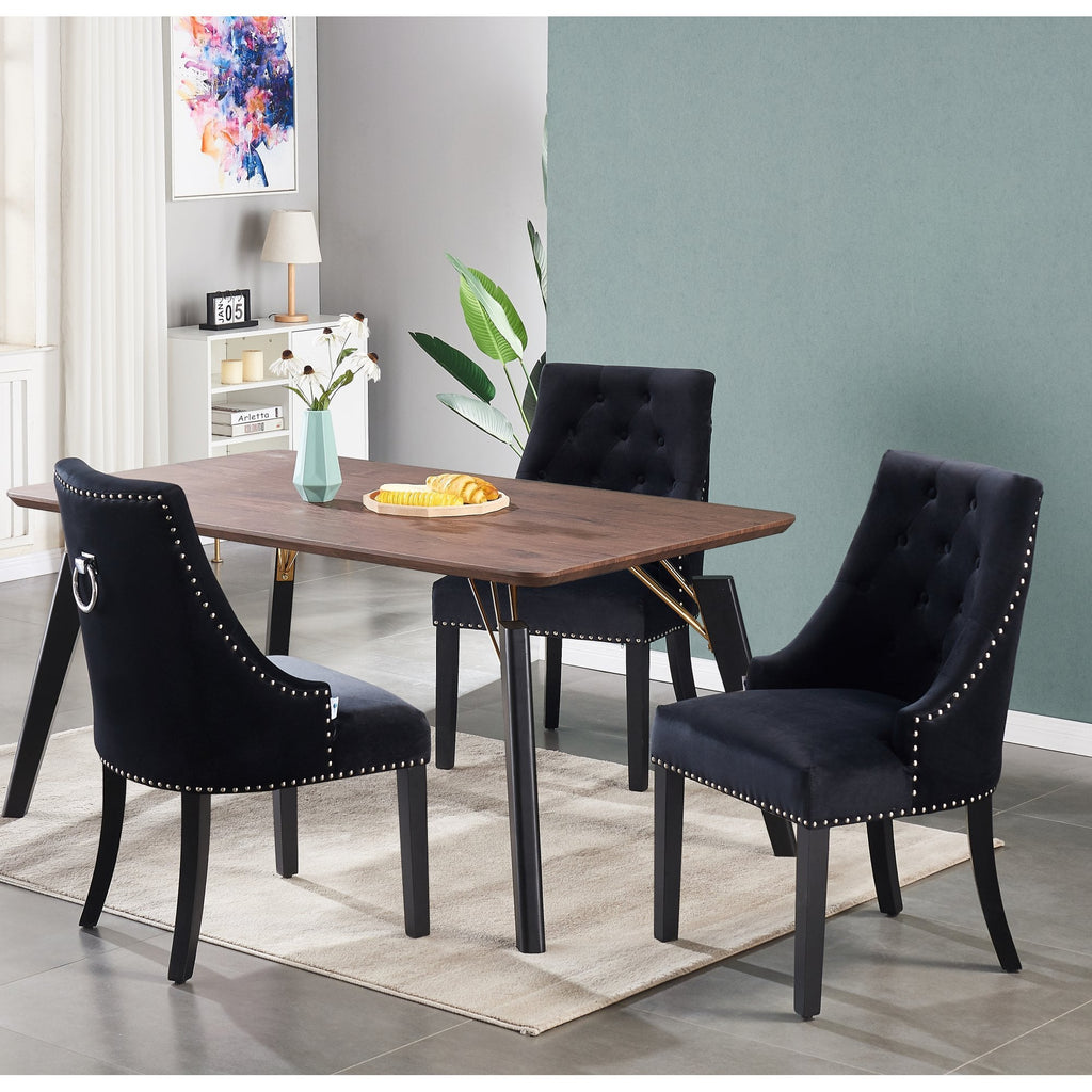 Cosmo Lux Dining Set | a Walnut Table and Set of 4 Chairs