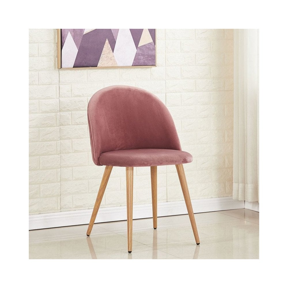 Dallas Dining Table and Chairs Set of 4 - an Oak Dining Table & Set of 4 Velvet Dining Chairs