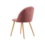Dallas Dining Table and Chairs Set of 4 - an Oak Dining Table & Set of 4 Velvet Dining Chairs