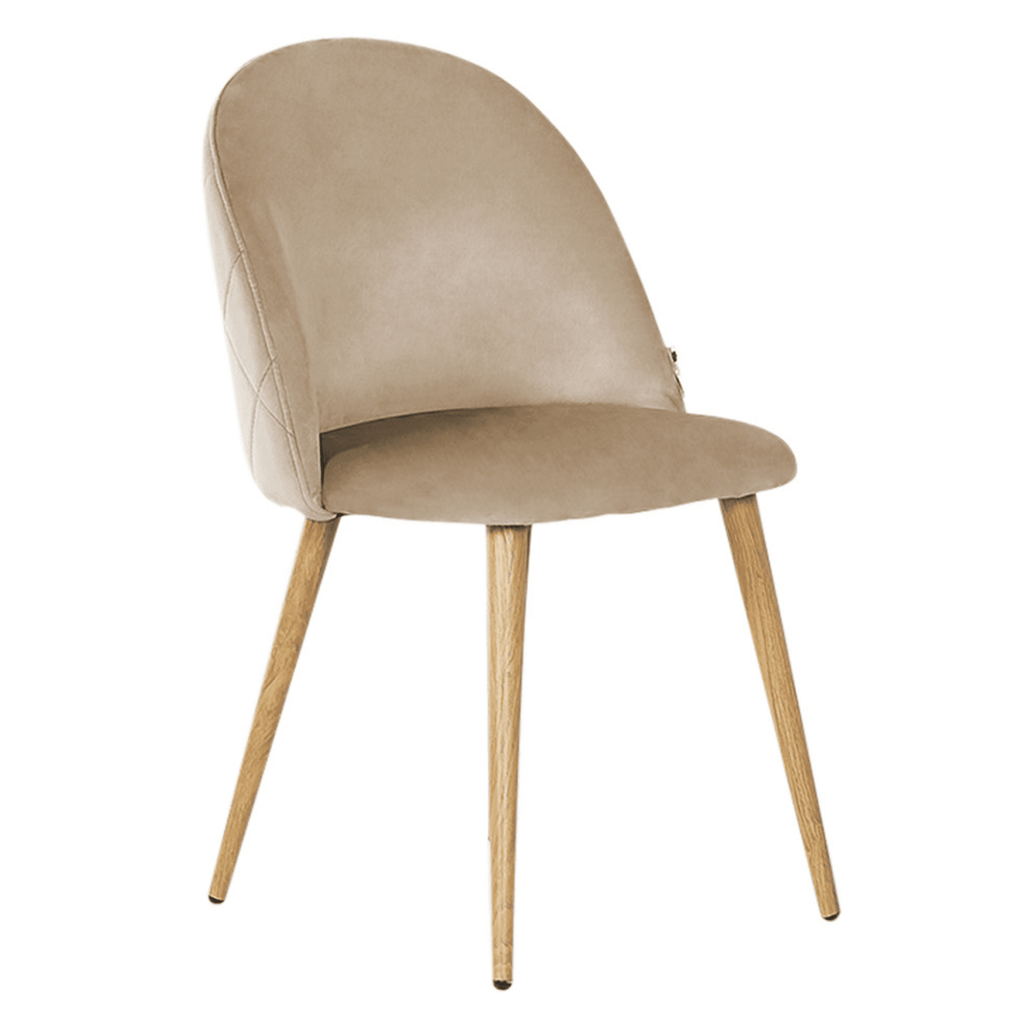 Dallas Dining Table and Chairs Set of 4 - an Oak Dining Table & Set of 4 Velvet Dining Chairs