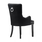 LUX Knocker Back Velvet Dining Chair w/ Armrests