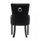 LUX Knocker Back Velvet Dining Chair w/ Armrests