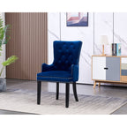 LUX Knocker Back Velvet Dining Chair w/ Armrests