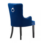 LUX Knocker Back Velvet Dining Chair w/ Armrests