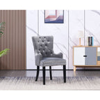 LUX Knocker Back Velvet Dining Chair w/ Armrests