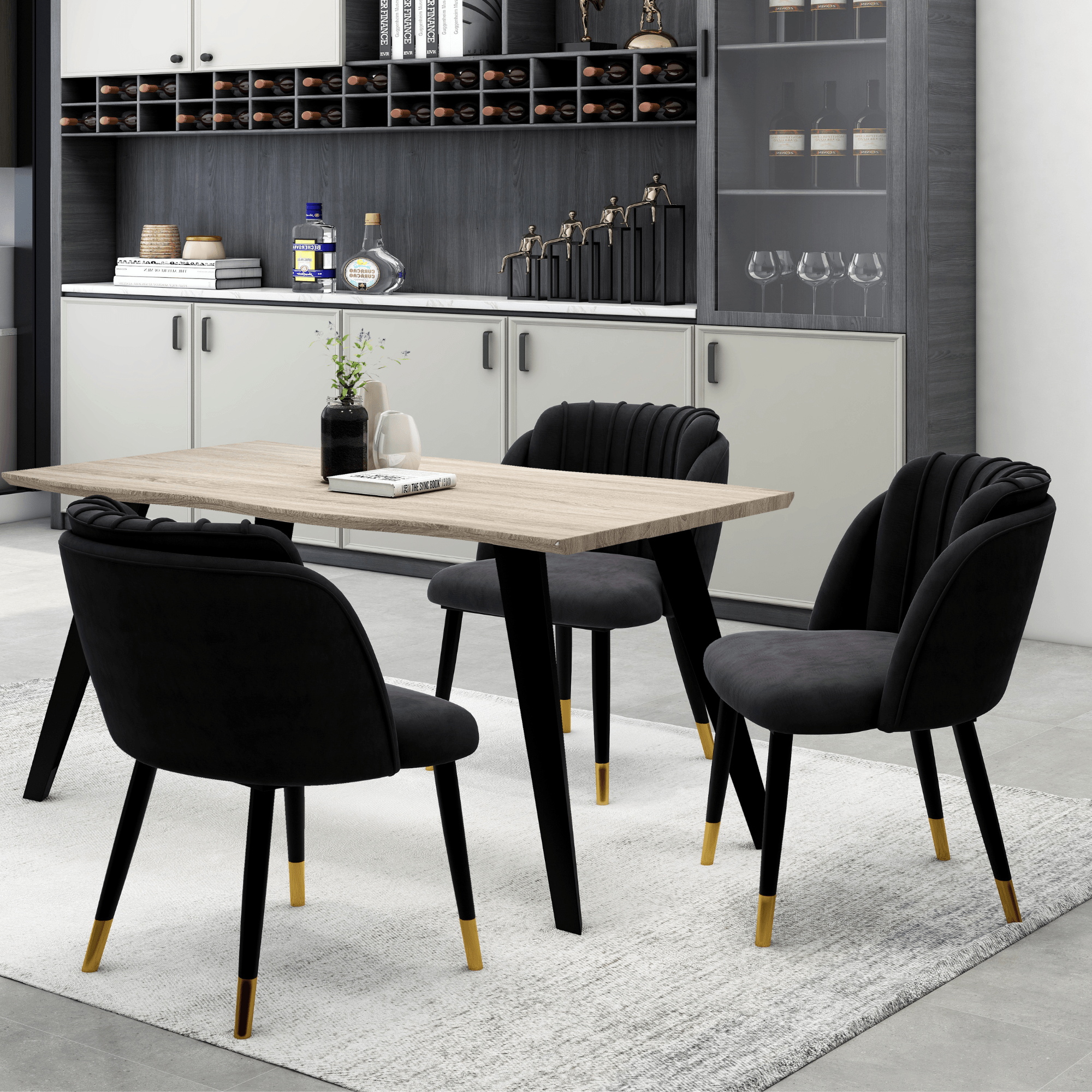 velvet dining chair