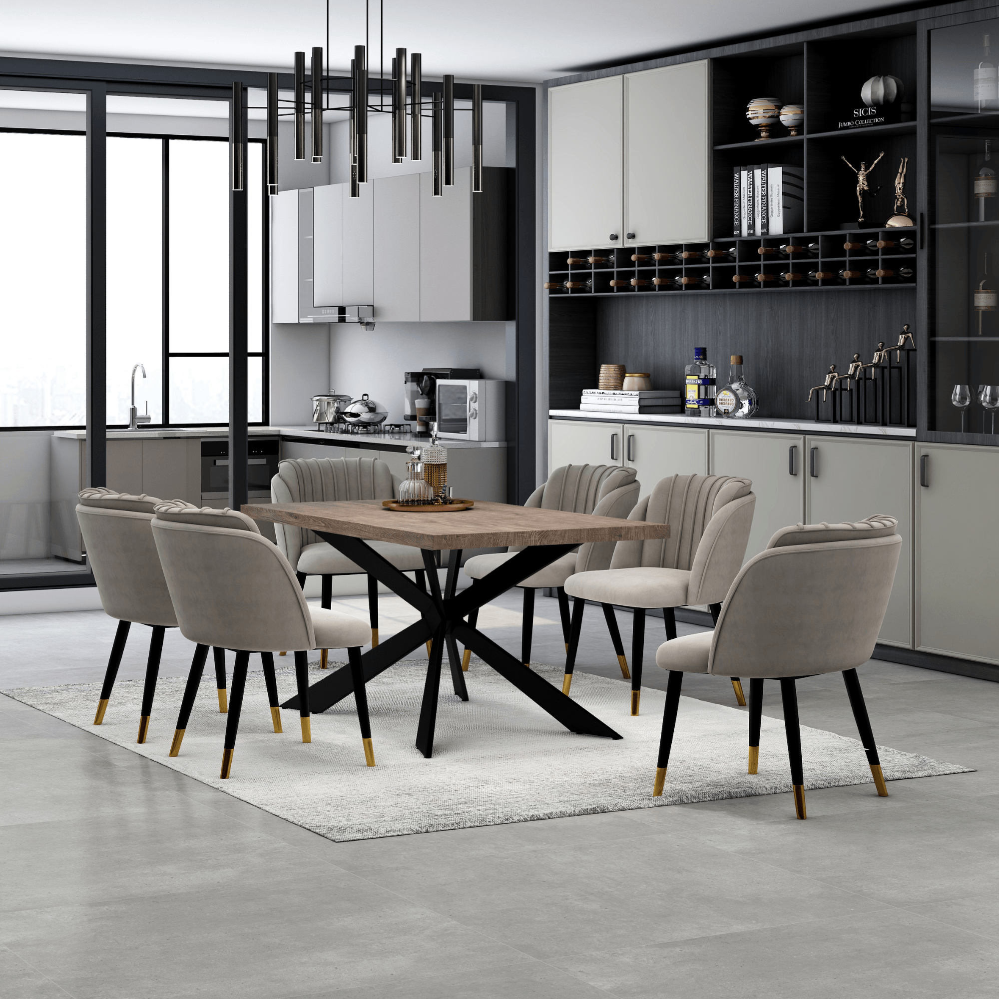 velvet dining chair