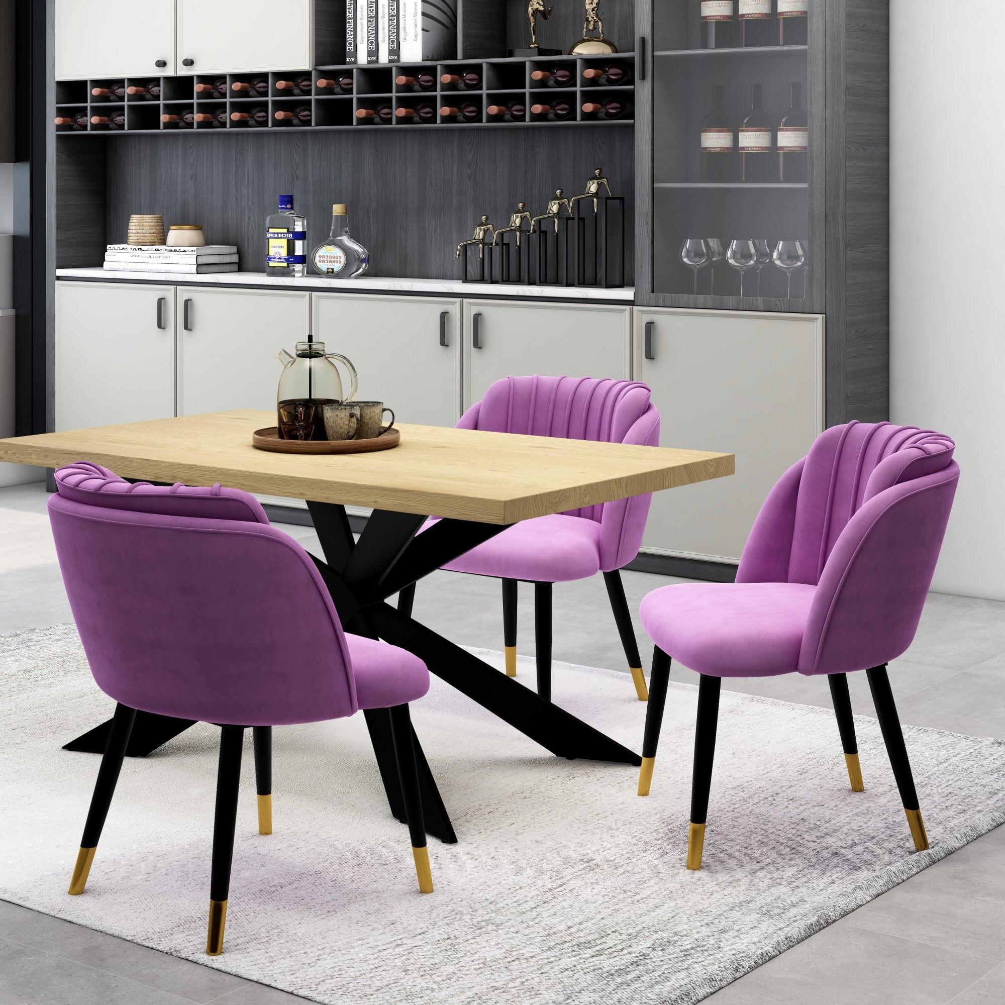 velvet dining chair