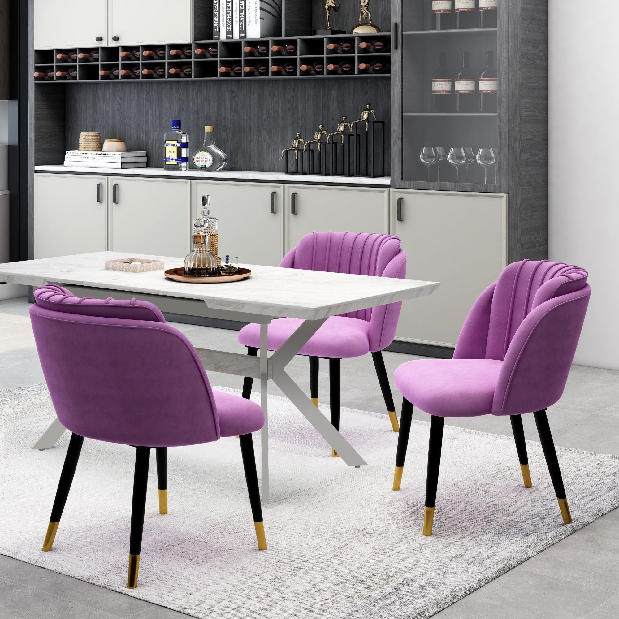 velvet dining chair