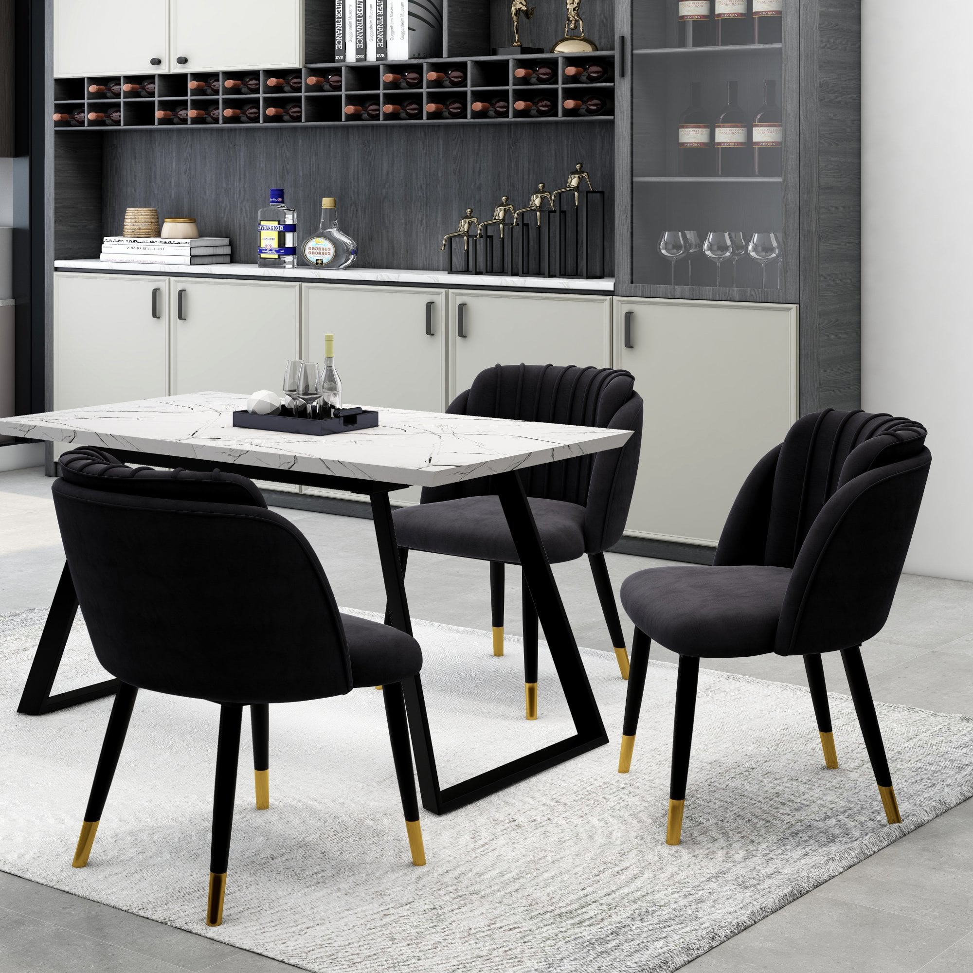 velvet dining chair