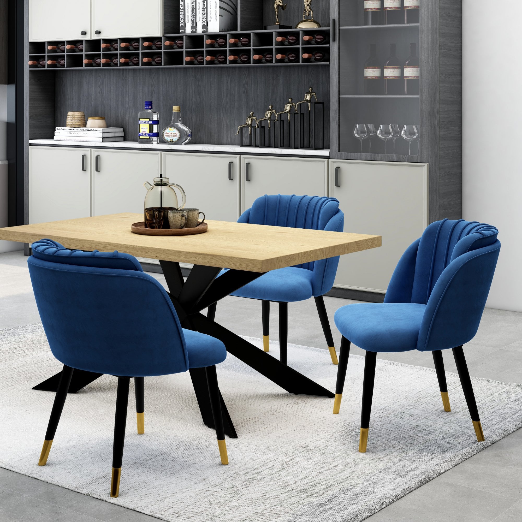 velvet dining chair