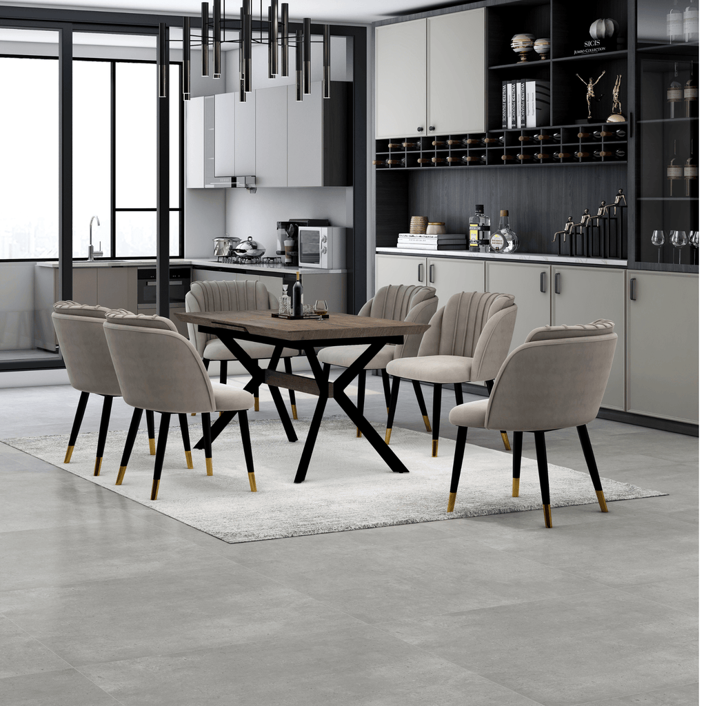 velvet dining chair