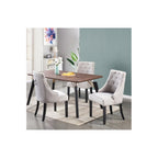 Cosmo Lux Dining Set | a Walnut Table and Set of 4 Chairs