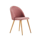 Dallas Dining Table and Chairs Set of 4 - an Oak Dining Table & Set of 4 Velvet Dining Chairs