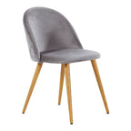 Dallas Dining Table and Chairs Set of 4 - an Oak Dining Table & Set of 4 Velvet Dining Chairs