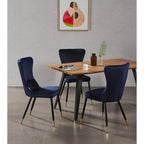 New York LUX Velvet Dining Chair with Metal Legs - Scandinavian Inspired