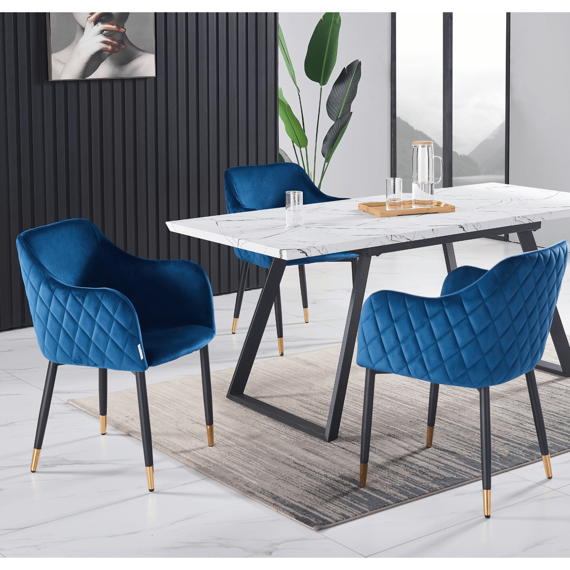 LUX velvet dining chair