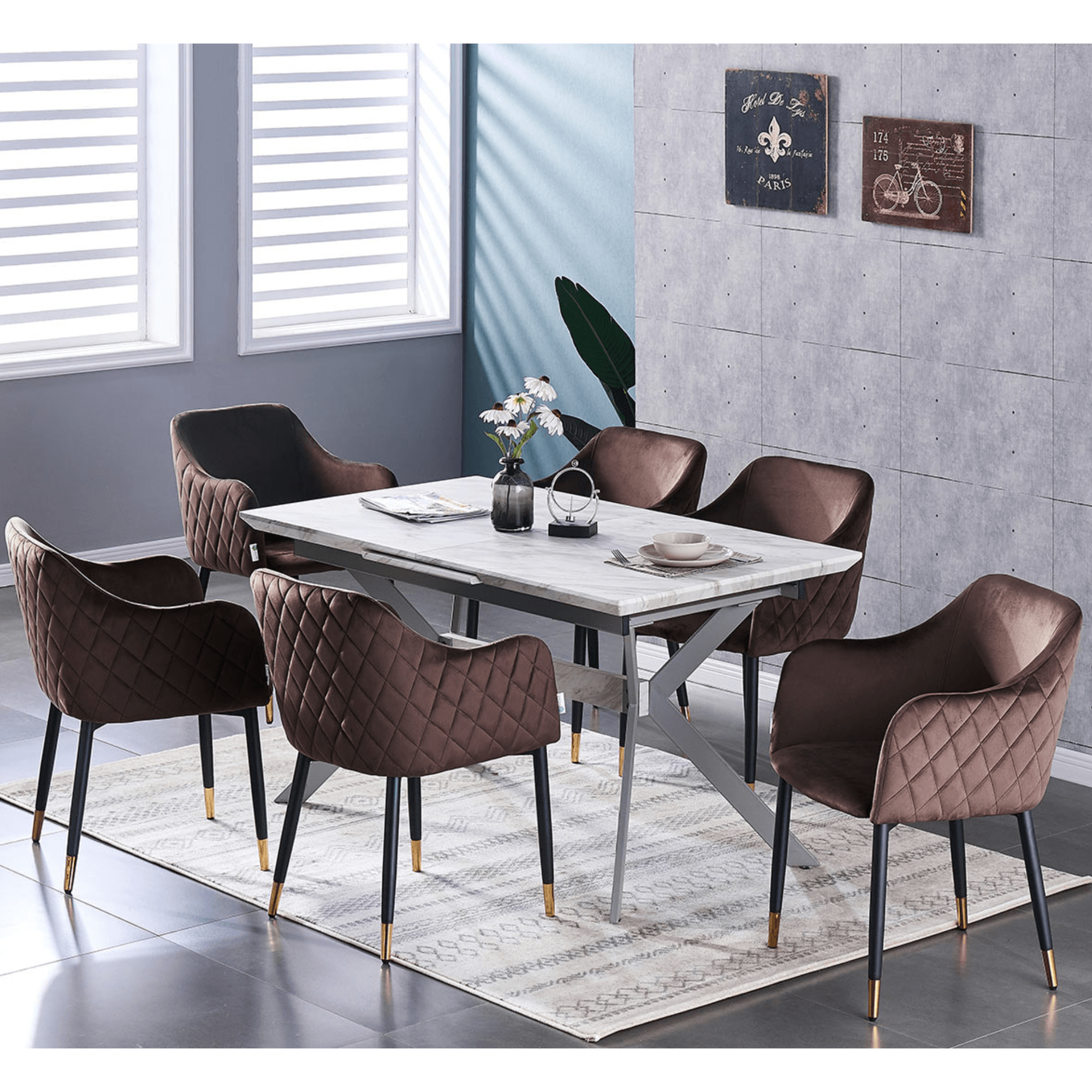 LUX velvet dining chair