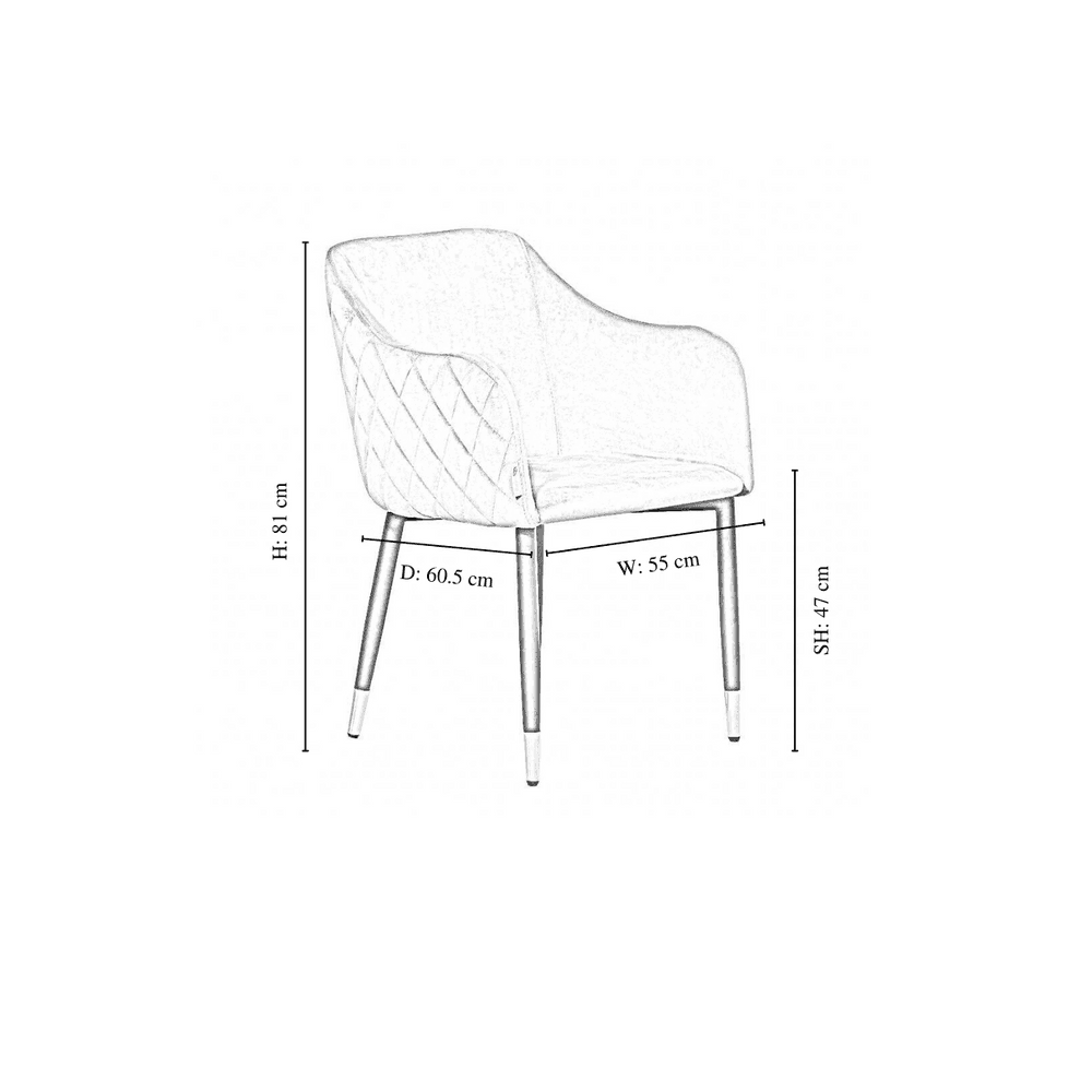 LUX velvet dining chair