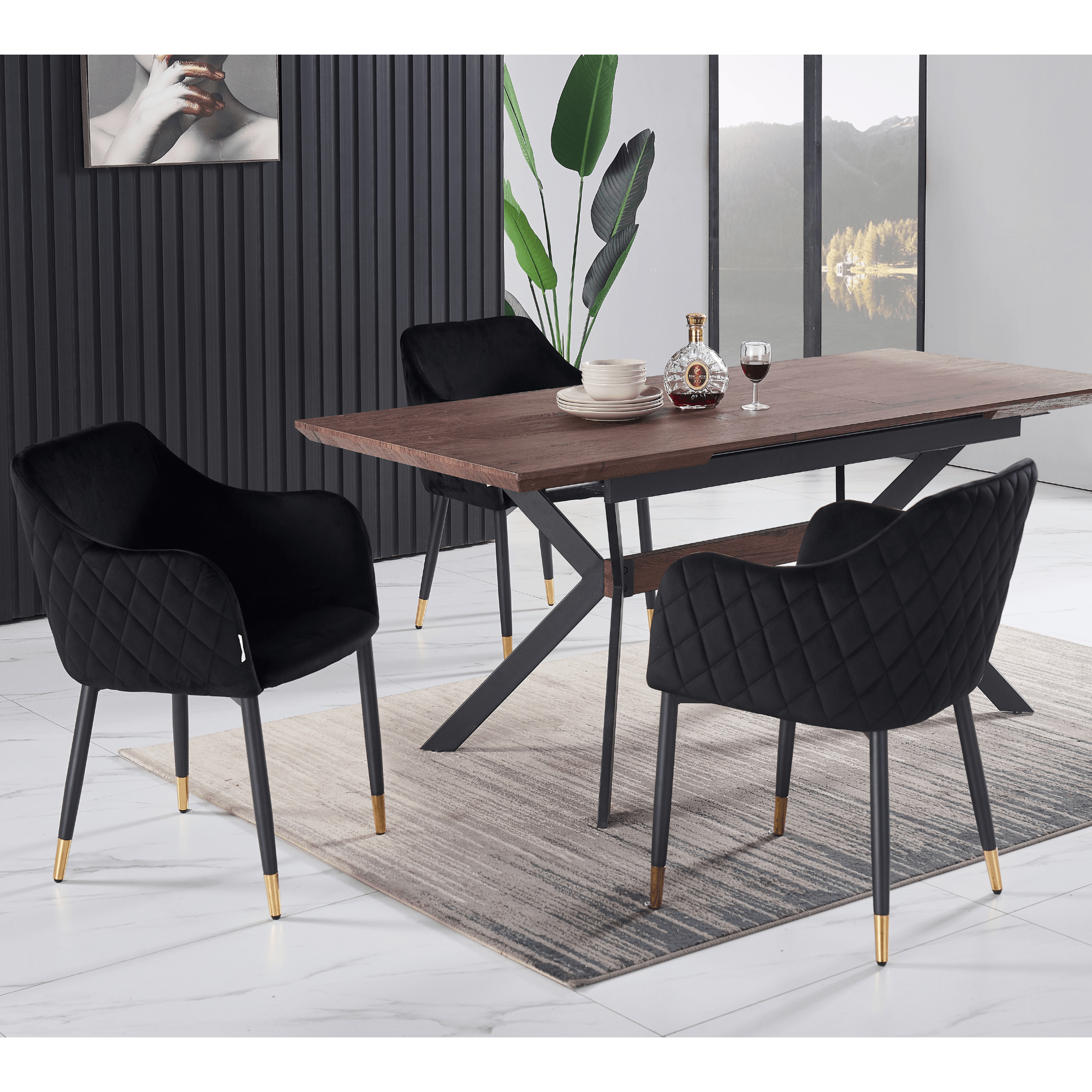 LUX velvet dining chair