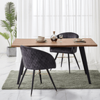LUX Velvet Dining Chair with Metal Legs - Perfect for Dining Room Living Room