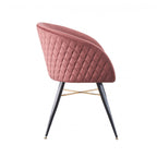 LUX Velvet Dining Chair with Metal Legs - Perfect for Dining Room Living Room
