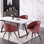LUX Velvet Dining Chair with Metal Legs - Perfect for Dining Room Living Room