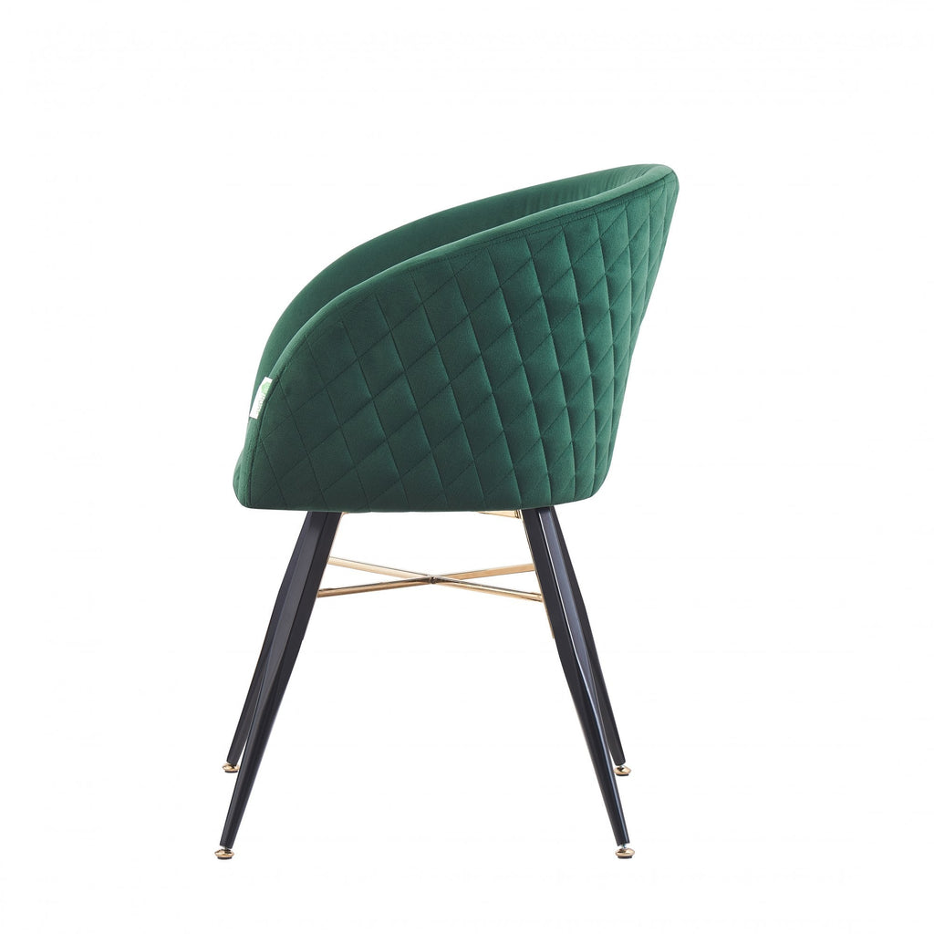 LUX Velvet Dining Chair with Metal Legs - Perfect for Dining Room Living Room