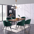 LUX Velvet Dining Chair with Metal Legs - Perfect for Dining Room Living Room