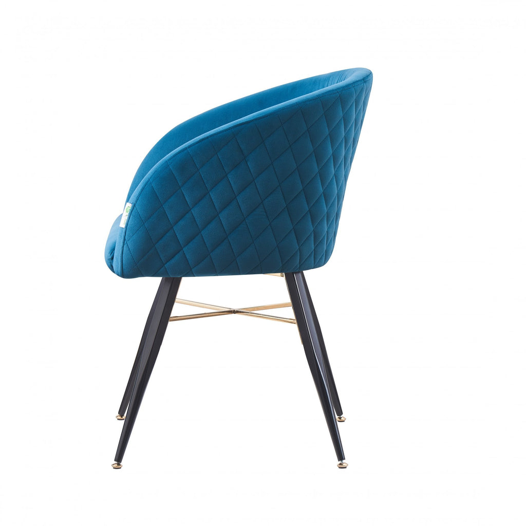 LUX Velvet Dining Chair with Metal Legs - Perfect for Dining Room Living Room