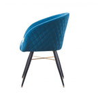 LUX Velvet Dining Chair with Metal Legs - Perfect for Dining Room Living Room