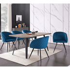 LUX Velvet Dining Chair with Metal Legs - Perfect for Dining Room Living Room