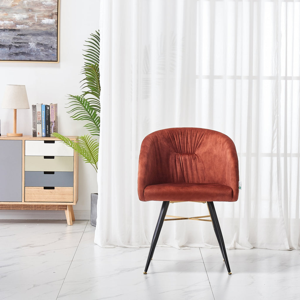 LUX Velvet Dining Chair with Metal Legs - Perfect for Dining Room Living Room