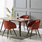 LUX Velvet Dining Chair with Metal Legs - Perfect for Dining Room Living Room