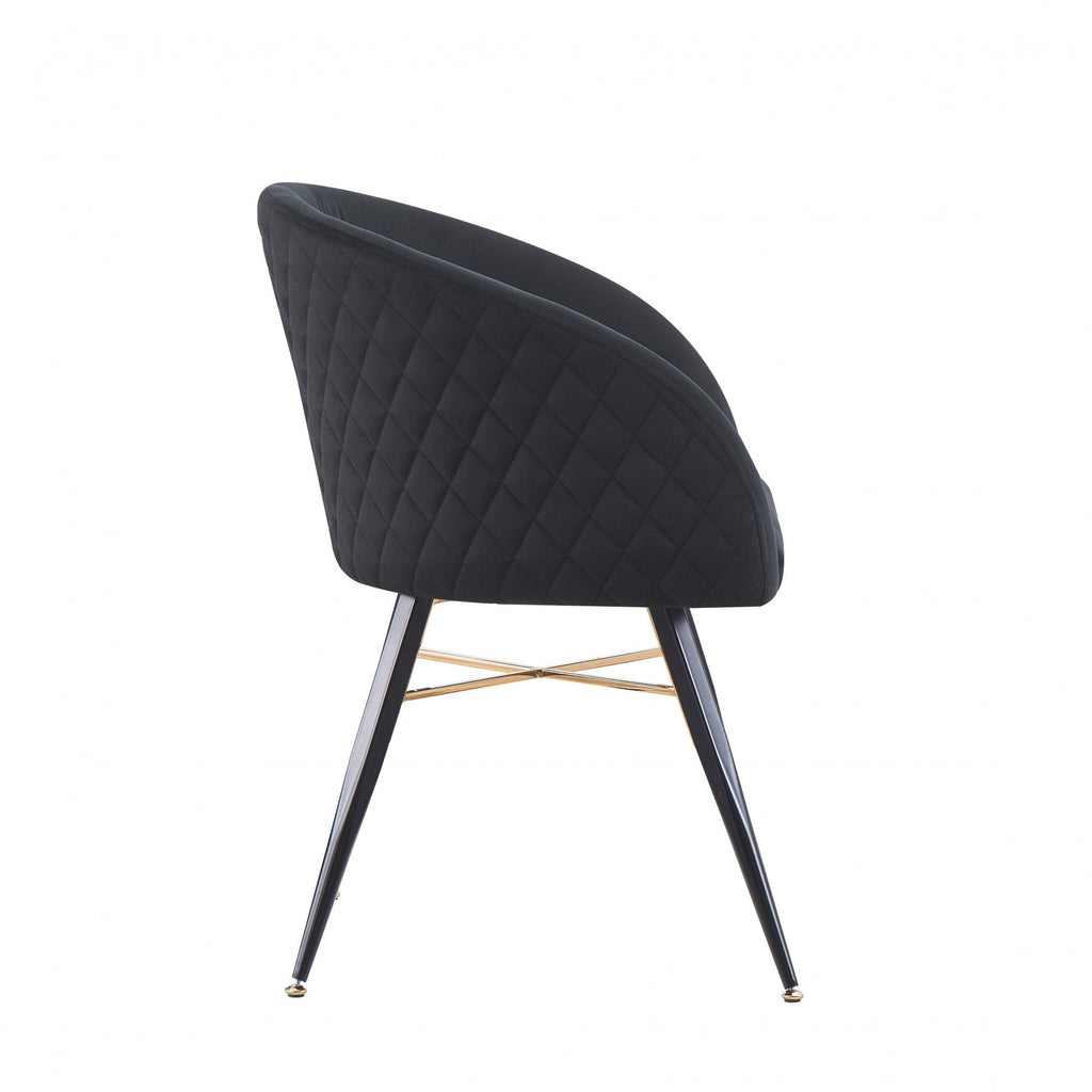 LUX Velvet Dining Chair with Metal Legs - Perfect for Dining Room Living Room
