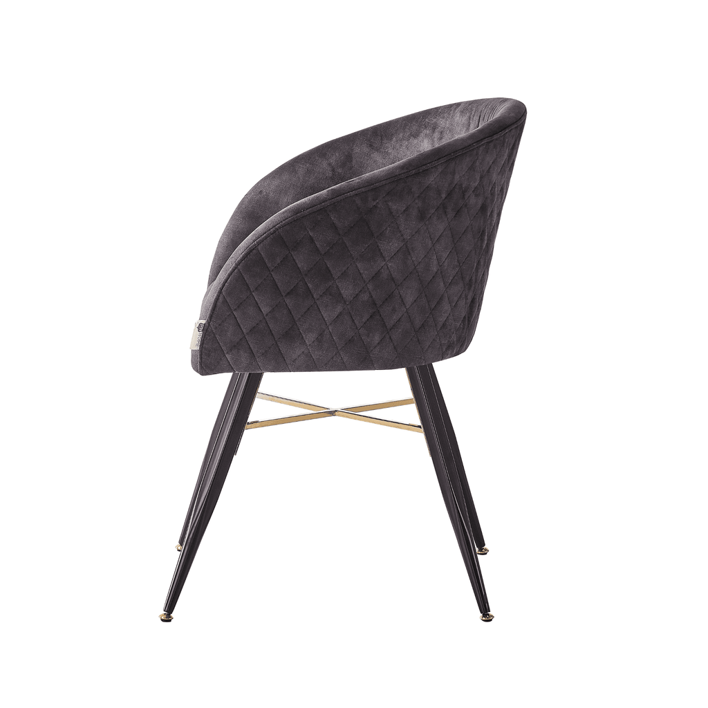 LUX Velvet Dining Chair with Metal Legs - Perfect for Dining Room Living Room