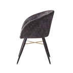 LUX Velvet Dining Chair with Metal Legs - Perfect for Dining Room Living Room