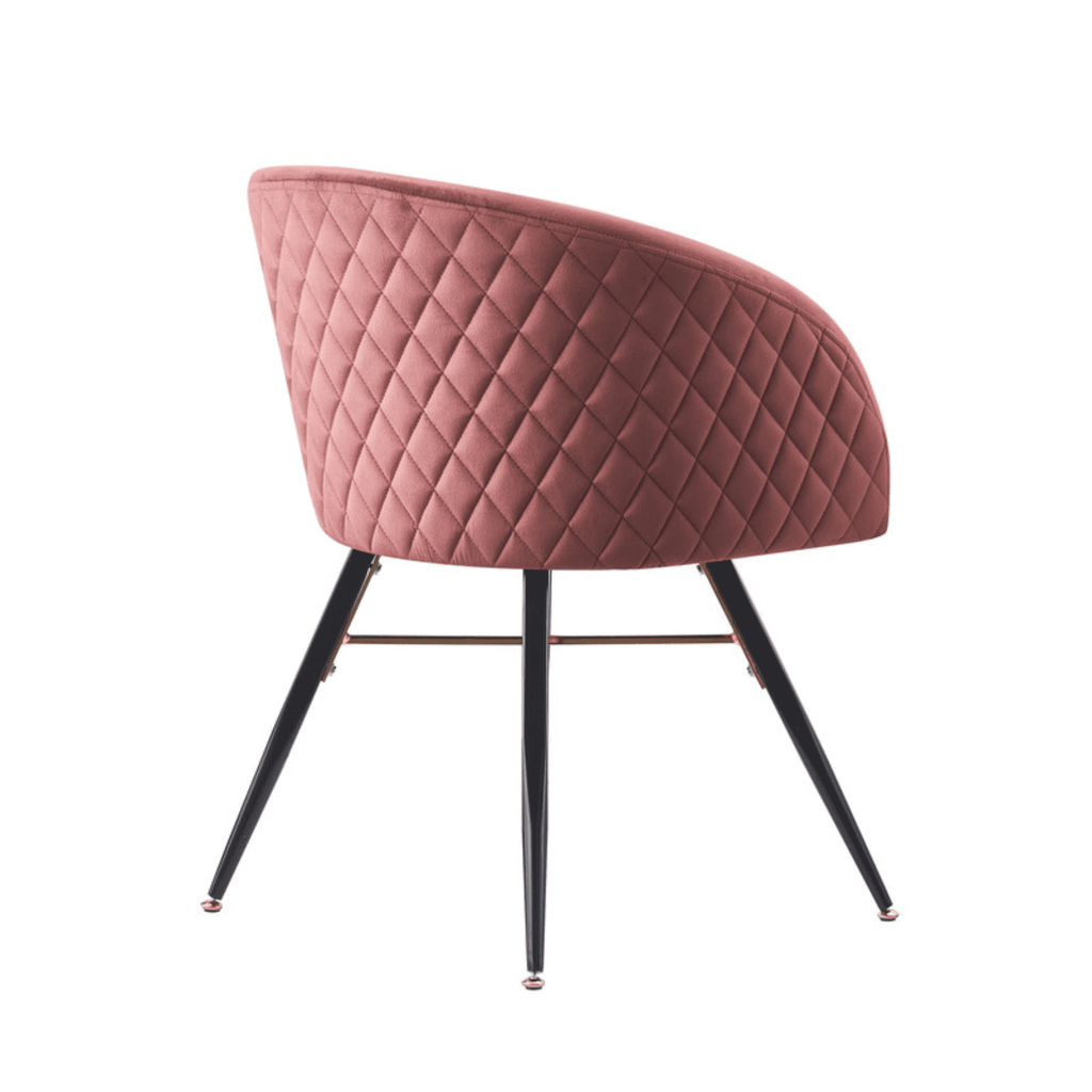 LUX Velvet Dining Chair with Metal Legs - Perfect for Dining Room Living Room