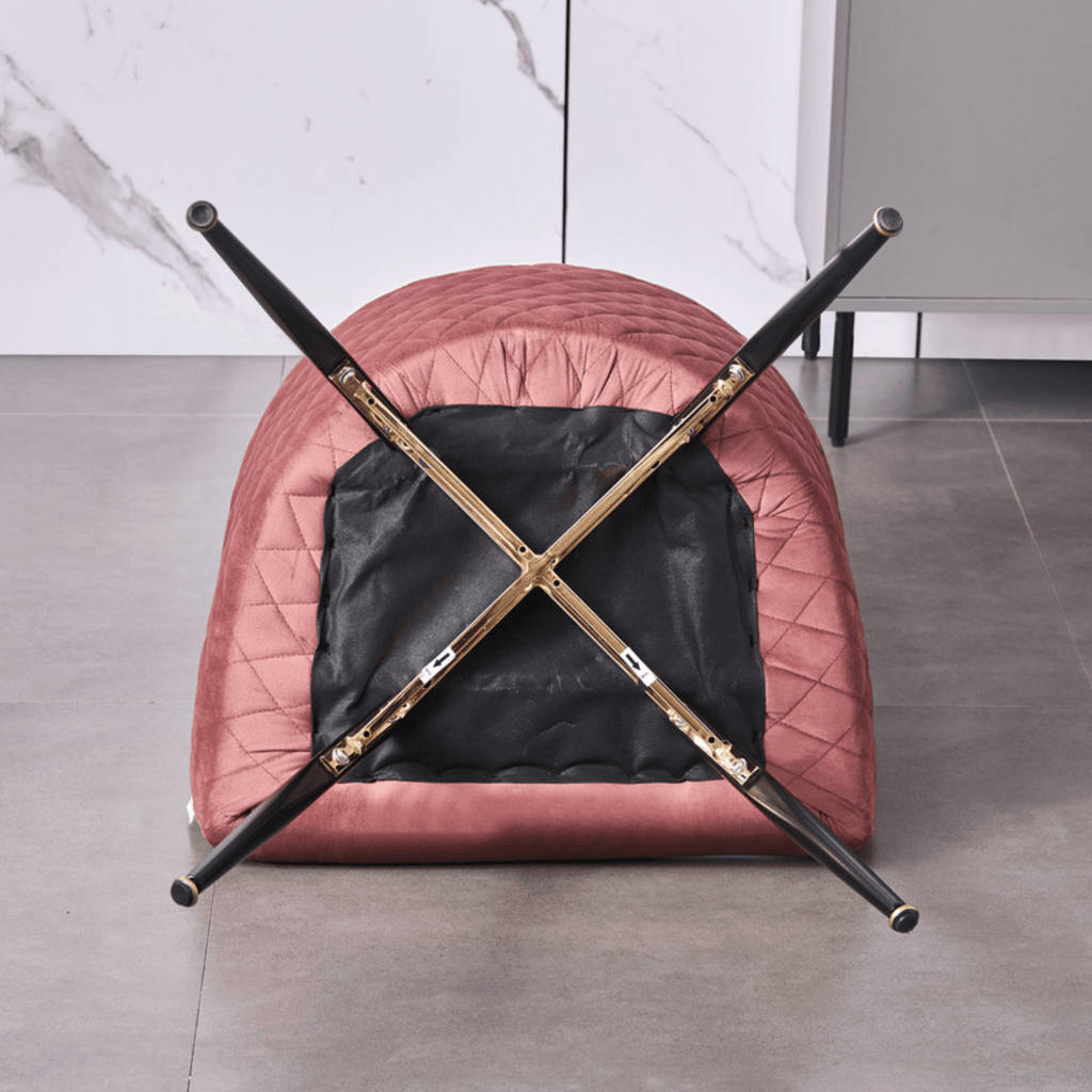 LUX Velvet Dining Chair with Metal Legs - Perfect for Dining Room Living Room
