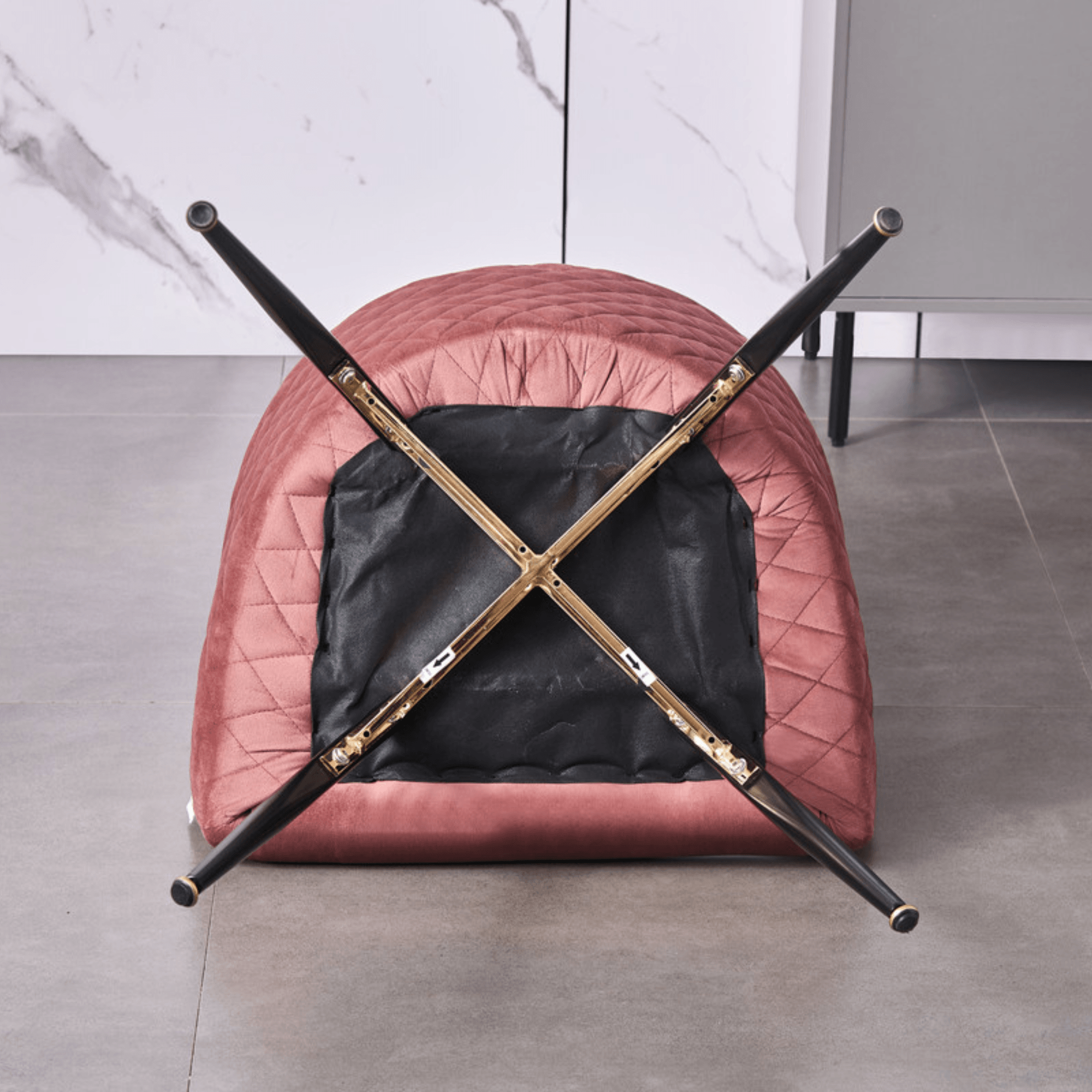 LUX Velvet Dining Chair with Metal Legs - Perfect for Dining Room Living Room