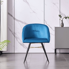 LUX Velvet Dining Chair with Metal Legs - Perfect for Dining Room Living Room
