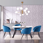 LUX Velvet Dining Chair with Metal Legs - Perfect for Dining Room Living Room