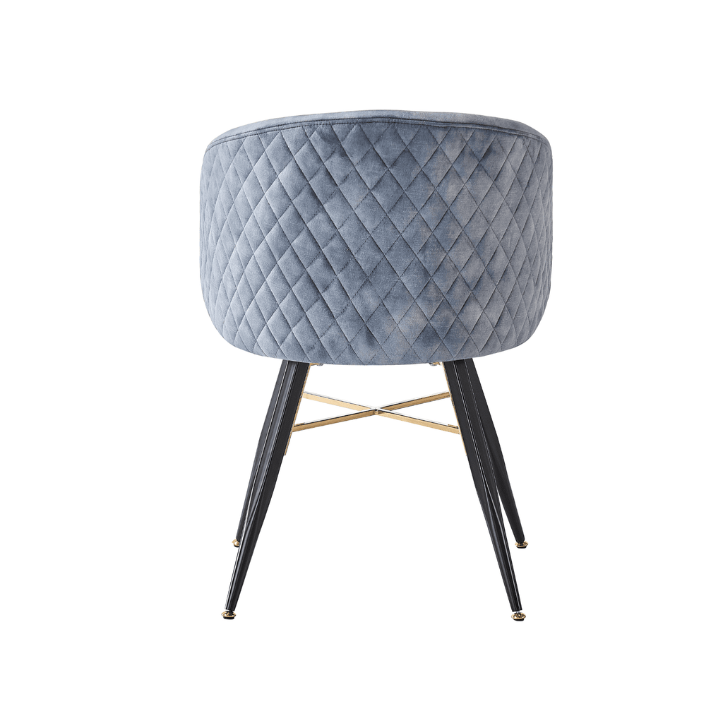LUX Velvet Dining Chair with Metal Legs - Perfect for Dining Room Living Room