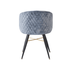LUX Velvet Dining Chair with Metal Legs - Perfect for Dining Room Living Room