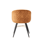 LUX Velvet Dining Chair with Metal Legs - Perfect for Dining Room Living Room