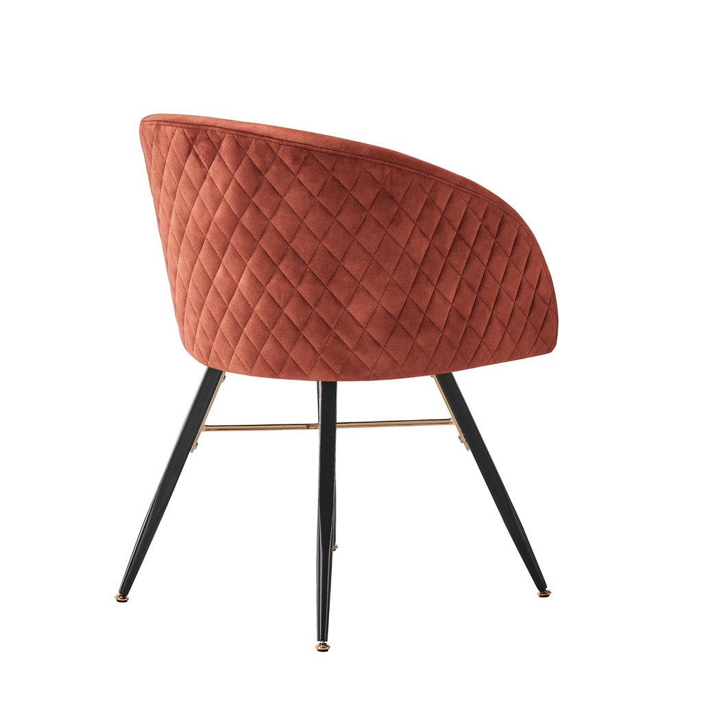 LUX Velvet Dining Chair with Metal Legs - Perfect for Dining Room Living Room