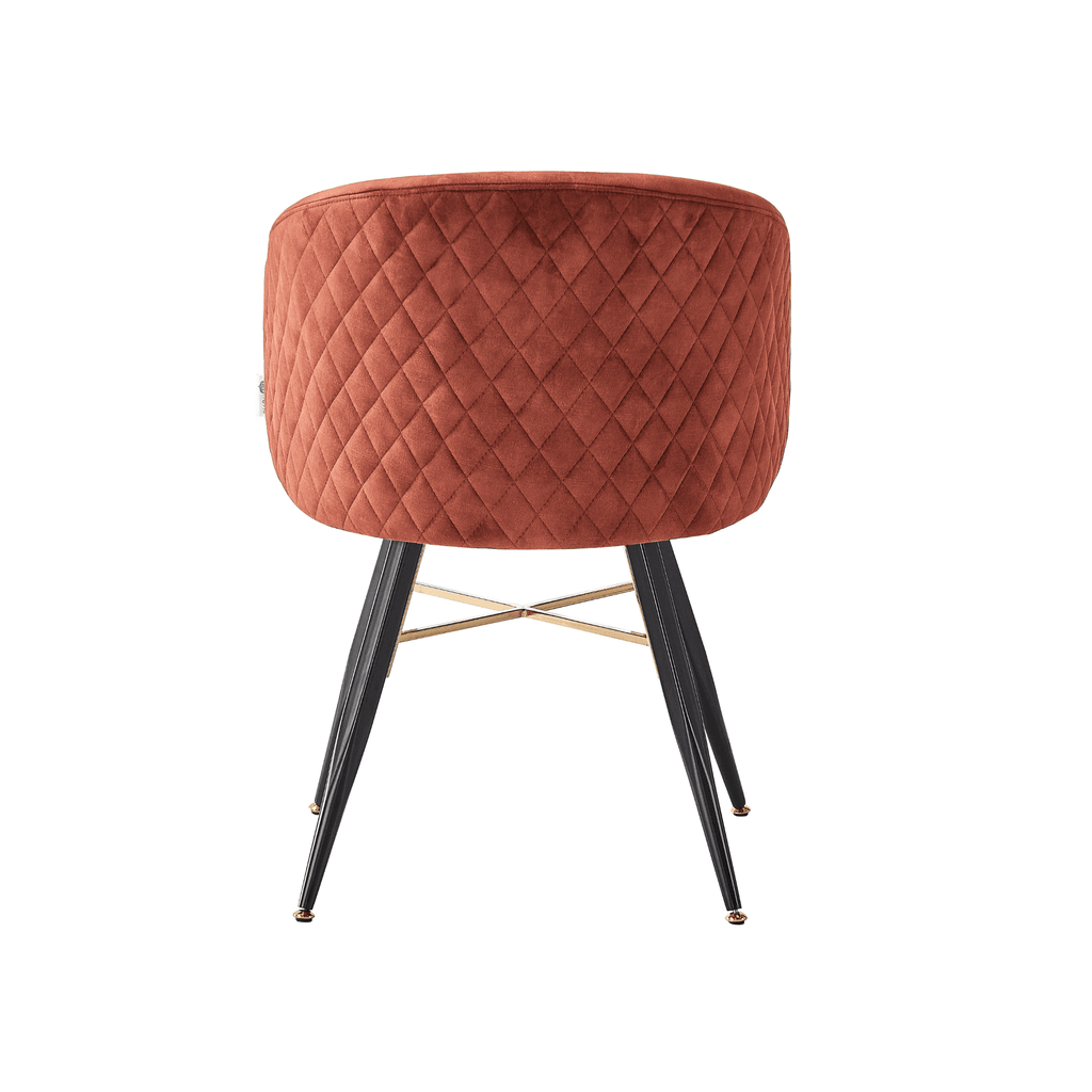 LUX Velvet Dining Chair with Metal Legs - Perfect for Dining Room Living Room