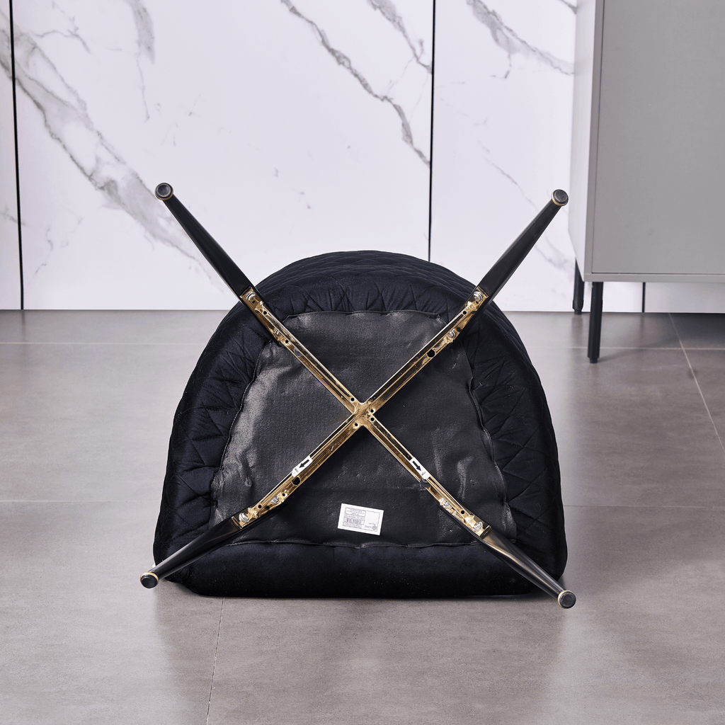 LUX Velvet Dining Chair with Metal Legs - Perfect for Dining Room Living Room